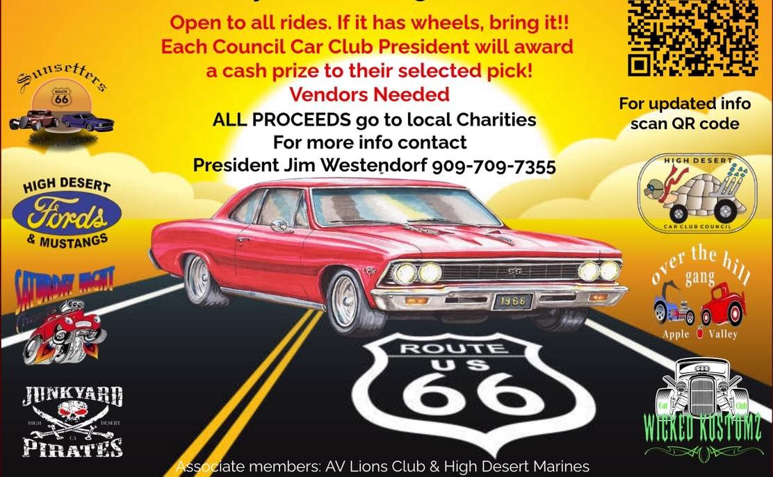 High Desert Car Club Council Car Show partial flyer May 2026